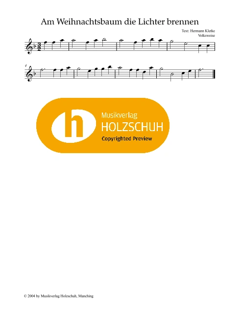 Am Weihnachtsbaum die Lichter brennen